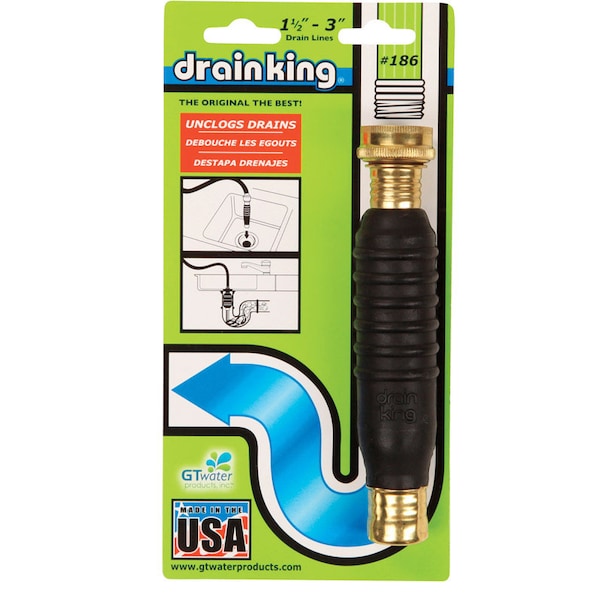 Drain King GT Water Products Drain King 0 ft. L Drain Unclogger 186 - main